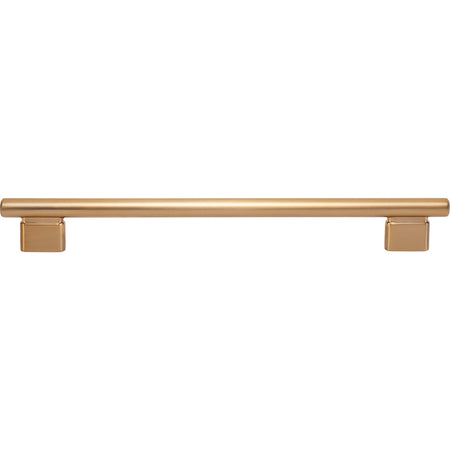 Atlas A516-WB: 224mm cc Holloway Round Bar  Cabinet Pull - Warm Brass