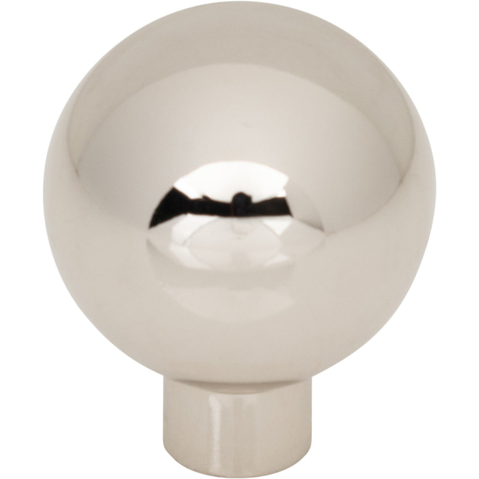 Top Knobs TK3340PN: 1-1/8" Brockwell Round Cabinet Knob - Polished Nickel