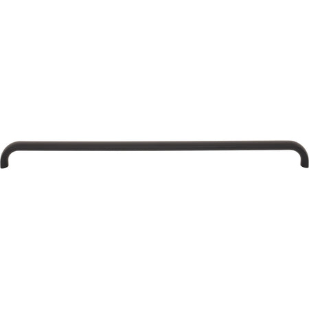 Top Knobs TK3347BLK: 12" cc Brockwell D-Handle Cabinet Pull - Flat Black