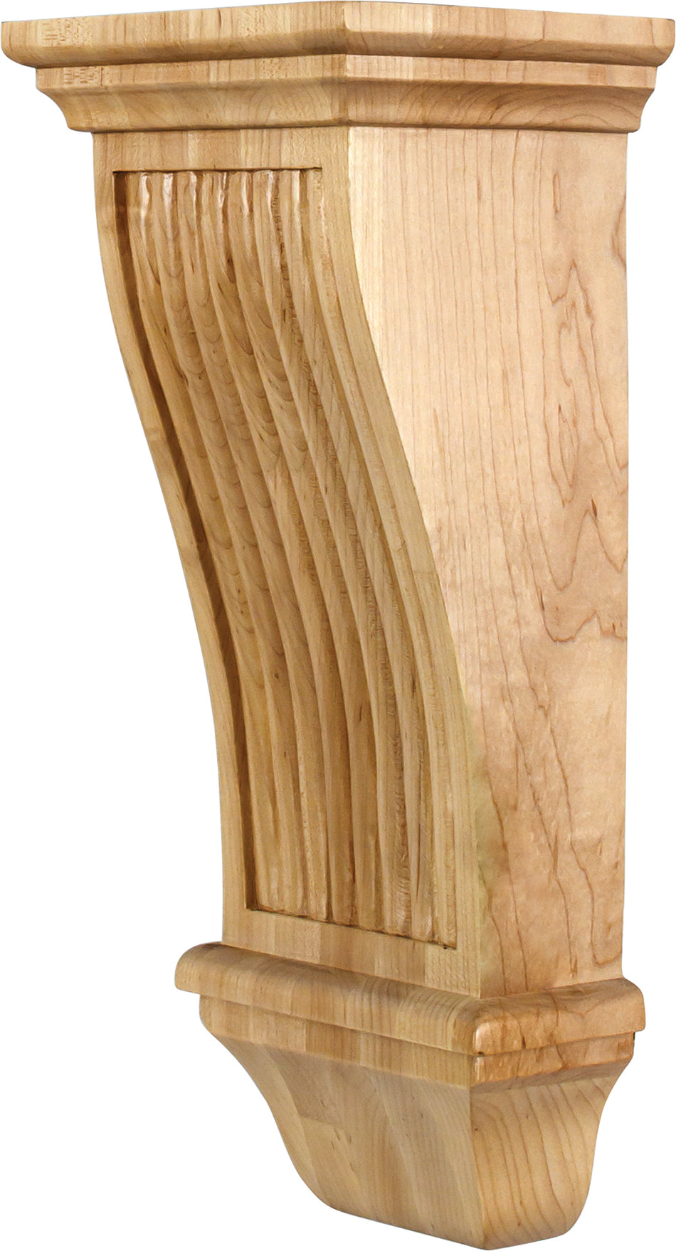 Hardware Resources COR20-2RW: 6" x 5" x 14" Renaissance Reed Corbel - Rubberwood