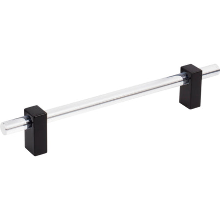 Jeffrey Alexander 578-160MB: 160mm cc Spencer Bar Cabinet Pull - Matte Black/Clear Acrylic
