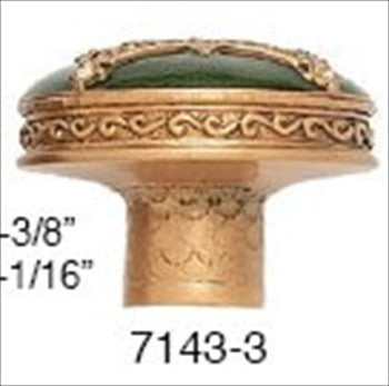 Edgar Berebi 7143/3: 1-3/8 Bristol Cabinet Knob - Swarovski Crystal/Museum Gold Plate