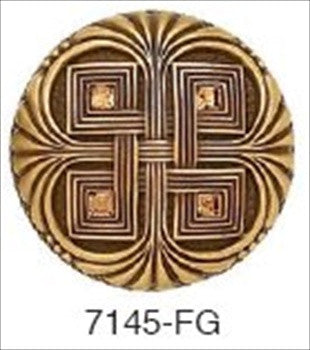 Edgar Berebi 7145fg: 1-3/8" Cabinet Knob - Swarovski Crystal/Florentine Gold Plate