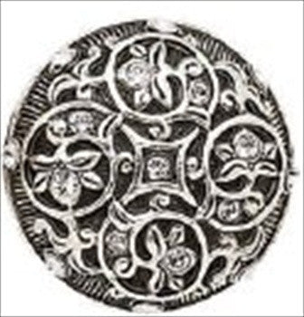 Edgar Berebi 7158/16: 1-5/16 Cabinet Knob - Swarovski Crystal/Burnished Silver Plate