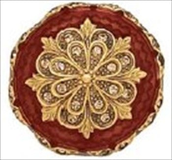 Edgar Berebi 7346fg: 1-3/8 Newport Cabinet Knob - Swarovski Crystal/Florentine Gold Plate