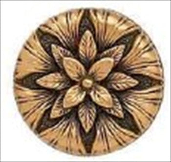 Edgar Berebi 7704/1: 1-1/8" Key Largo Cabinet Knob - Museum Gold Plate