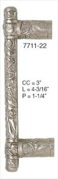 Edgar Berebi 7711/22: 3 cc Rookwood Cabinet Pull - Satin Nickel
