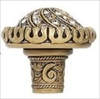 Edgar Berebi 7719bb: 1-1/4 Fountainebleau Cabinet Knob - Swarovski Crystal/Burnished Brass