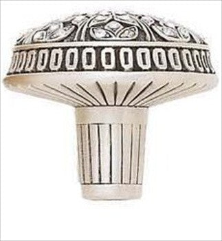Edgar Berebi 7722/16: 1-5/8 Hampton Cabinet Knob - Swarovski Crystal/Burnished Silver Plate
