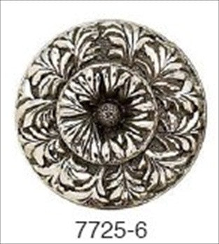 Edgar Berebi 7725/6: 1-3/8 Tremont Cabinet Knob - Burnished Silver Plate