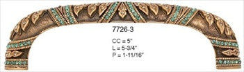 Edgar Berebi 7726/3: 5 cc Hampton Cabinet Pull - Swarovski Crystal/Museum Gold Plate