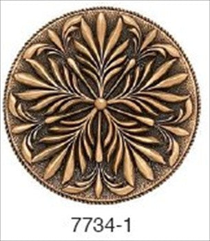 Edgar Berebi 7734/1: 1-5/8" Tremont Cabinet Knob - Museum Gold Plate