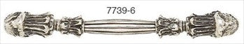 Edgar Berebi 7739/6: 3-1/2" cc Geneve Cabinet Pull - Burnished Silver Plate