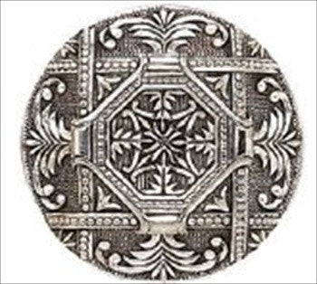 Edgar Berebi 7744/6: 1-1/2" Portsmouth Cabinet Knob - Burnished Silver Plate