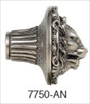 Edgar Berebi 7750an: 1-3/8 Lion In Winter Cabinet Knob - Antique Nickel