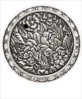 Edgar Berebi 7752/16: 1-1/4 Glendale Court Cabinet Pull - Swarovski Crystal/Burnished Silver Plate