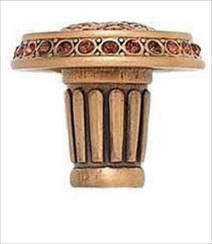 Edgar Berebi 7752/9: 1-1/4 Nantucket Cabinet Knob - Swarovski Crystal/Museum Gold Plate