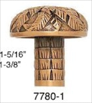 Edgar Berebi 7780/1: 1-5/16" Key Largo Cabinet Knob - Museum Gold Plate