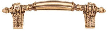 Edgar Berebi 7781/1: 3-1/2" cc Nantucket Cabinet Pull - Museum Gold Plate
