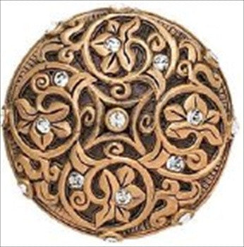 Edgar Berebi 7907/1: 1-11/16" Cabinet Knob - Swarovski Crystal/Museum Gold Plate