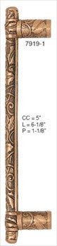 Edgar Berebi 7919/1: 5 cc Rookwood Cabinet Pull - Museum Gold Plate