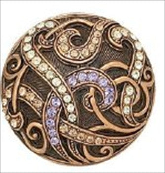 Edgar Berebi 7924/1: 1-1/2 Belmont Cabinet Knob - Swarovski Crystal/Museum Gold Plate