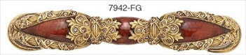 Edgar Berebi 7942fg: 3-1/2" cc Newport Cabinet Pull - Swarovski Crystal/Florentine Gold Plate