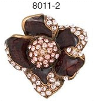 Edgar Berebi 8011/2: 1-9/16 Chartres Cabinet Knob - Swarovski Crystal/Museum Gold Plate