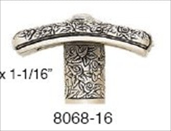 Edgar Berebi 8068/16: 1-7/16 Kingsbury Cabinet Knob - Swarovski Crystal/Burnished Silver Plate
