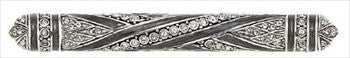 Edgar Berebi 8132/16: 3-1/2" cc Fairfax Cabinet Pull - Swarovski Crystal/Burnished Silver Plate