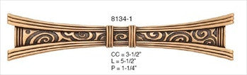 Edgar Berebi 8134/1: 3-1/2" cc Moderne Cabinet Pull - Museum Gold Plate