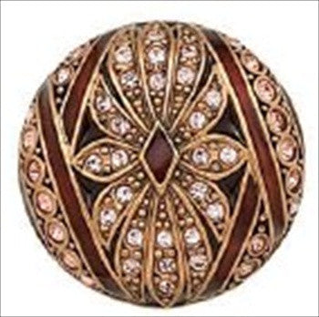 Edgar Berebi 8145/9: 1-3/8" Fairfax Cabinet Knob - Swarovski Crystal/Museum Gold Plate
