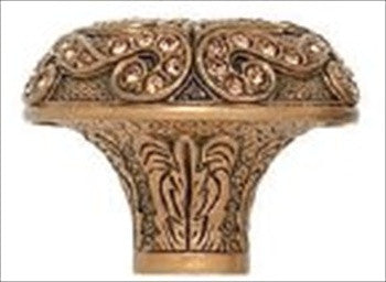 Edgar Berebi 8146/9: 1-3/8" Trescott Cabinet Knob - Swarovski Crystal/Museum Gold Plate