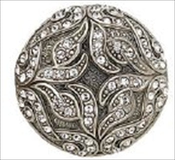 Edgar Berebi 8146an: 1-3/8 Trescott Cabinet Knob - Swarovski Crystal/Antique Nickel