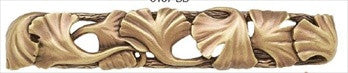 Edgar Berebi 8187bb: 5 cc Arts & Crafts Gingko Cabinet Pull - Burnished Brass