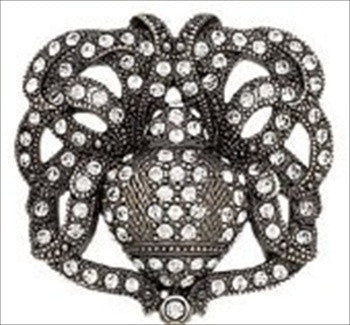 Edgar Berebi 8205an: 1-11/16" Charlotte Cabinet Knob - Swarovski Crystal/Antique Nickel