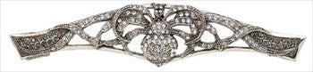 Edgar Berebi 8206/16: 5 cc Charlotte Cabinet Pull - Swarovski Crystal/Burnished Silver Plate
