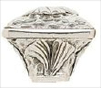 Edgar Berebi 8213/6: 1-3/16" Arts & Craft Gingko Cabinet Knob - Burnished Silver Plate