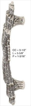 Edgar Berebi 8214/16: 3-1/2" cc Seaside Cabinet Pull - Swarovski Crystal/Burnished Silver Plate