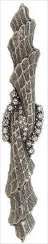 Edgar Berebi 8214an: 3-1/2" cc Seaside Cabinet Pull - Swarovski Crystal/Antique Nickel