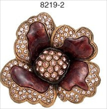 Edgar Berebi 8219/2: 2-3/16 Chartres Cabinet Knob - Swarovski Crystal/Museum Gold Plate