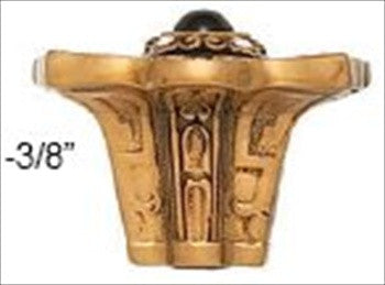Edgar Berebi 8225/1: 1-3/8 Chinoiserie Cabinet Knob - Swarovski Crystal/Museum Gold Plate