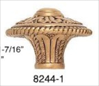 Edgar Berebi 8244/1: 1-7/16 Americana Cabinet Knob w/Backplate - Museum Gold Plate