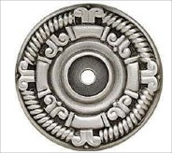 Edgar Berebi 8244bp: 1-7/16 Americana Cabinet Knob w/Backplate - Burnished Pewter