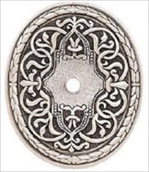 Edgar Berebi 8247ms: 1-15/16 Artistic Oval Back Plate - Matte Sterling Silver