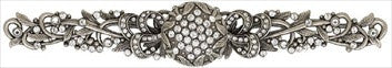 Edgar Berebi 8252an: 1-1/8 Trescott Cabinet Knob w/Backplate- Swarovski Crystal/Antique Nickel