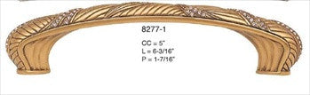 Edgar Berebi 8277/1: 5" cc Chandler Cabinet Pull - Swarovski Crystal/Museum Gold Plate