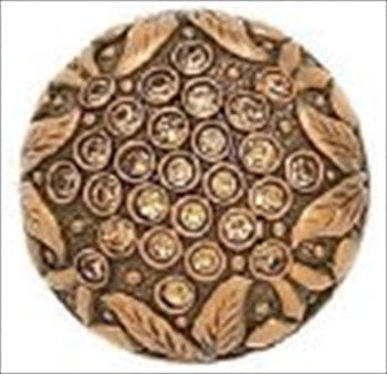 Edgar Berebi 8293/9: 1-1/8" Trescott Cabinet Knob - Swarovski Crystal/Museum Gold Plate