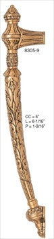 Edgar Berebi 8305/9: 6 cc Belleview Cabinet Pull - Swarovski Crystal/Museum Gold Plate