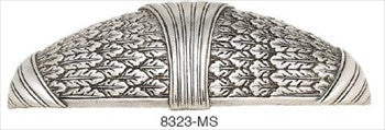 Edgar Berebi 8323ms: 3-1/2" cc Nantucket Jewel Bin Cabinet Pull - Matte Sterling Silver